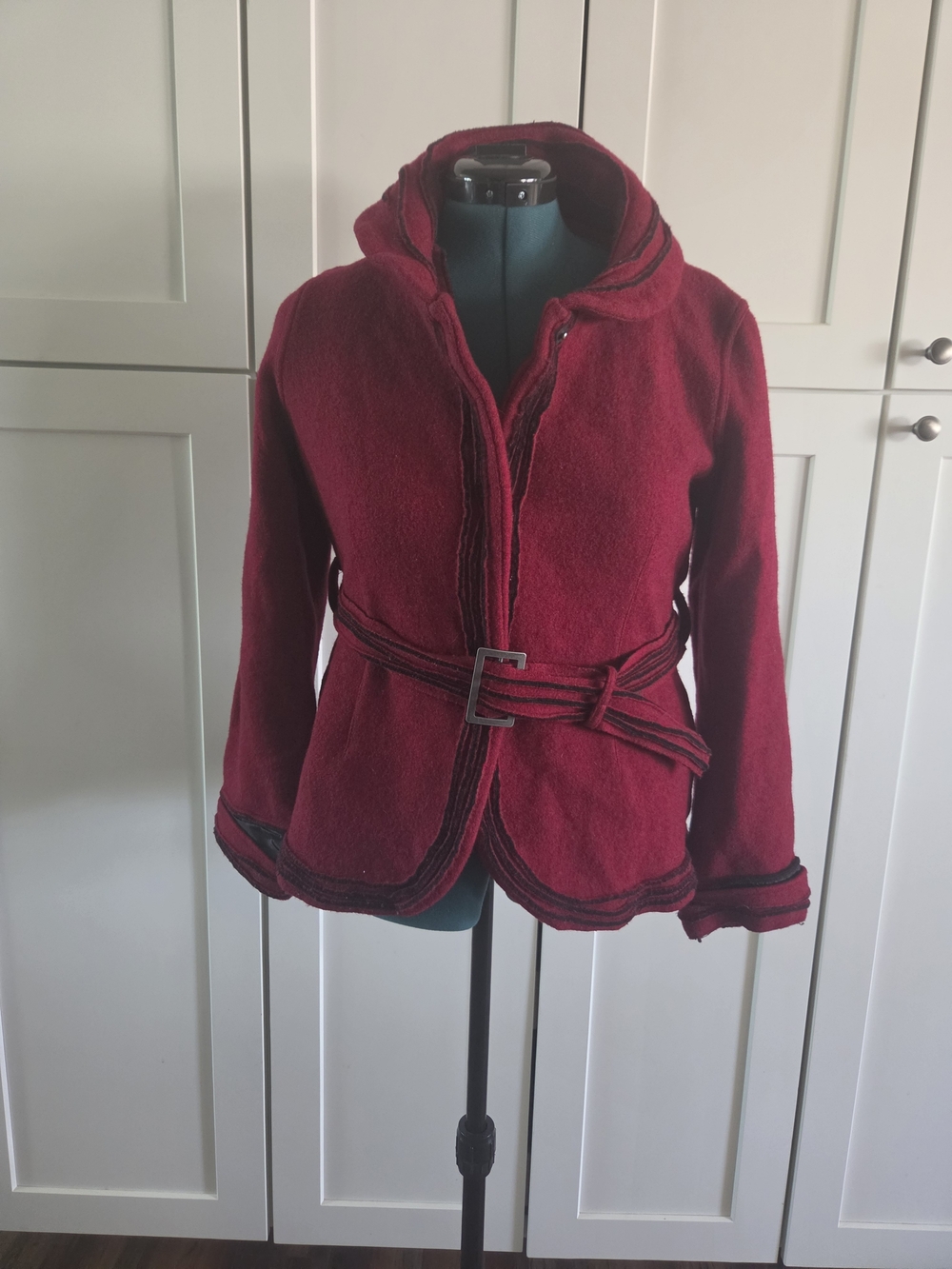 Icelandic Design Burgundy Wool Jacket Size L